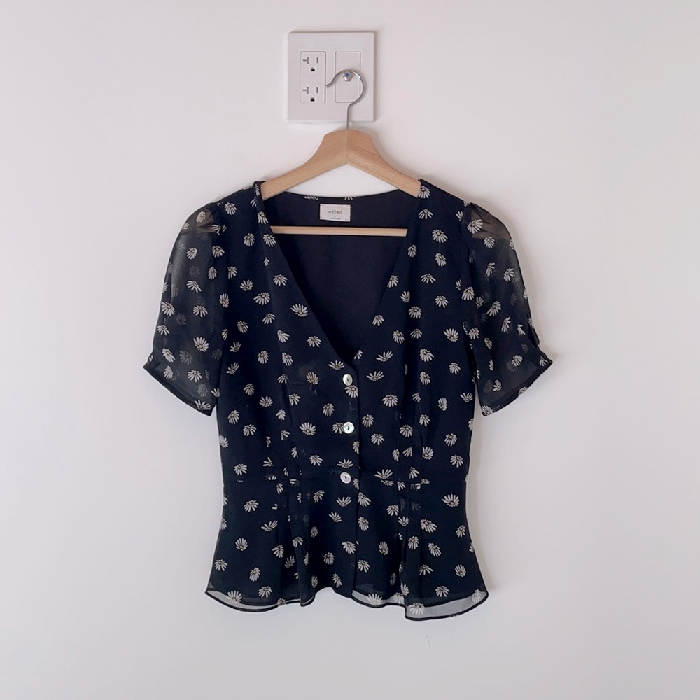 Floral Low neck blouse